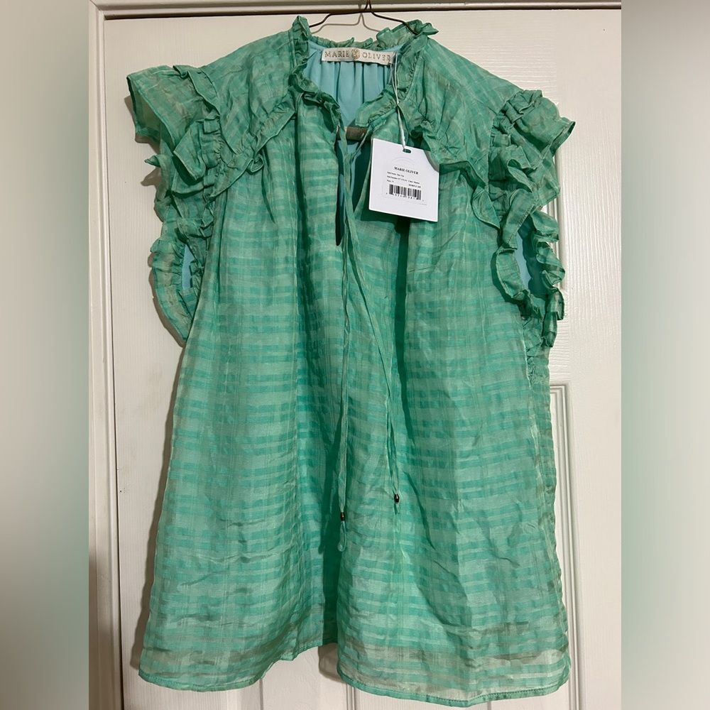 NWT Marie Oliver shortsleeved shirt Size S